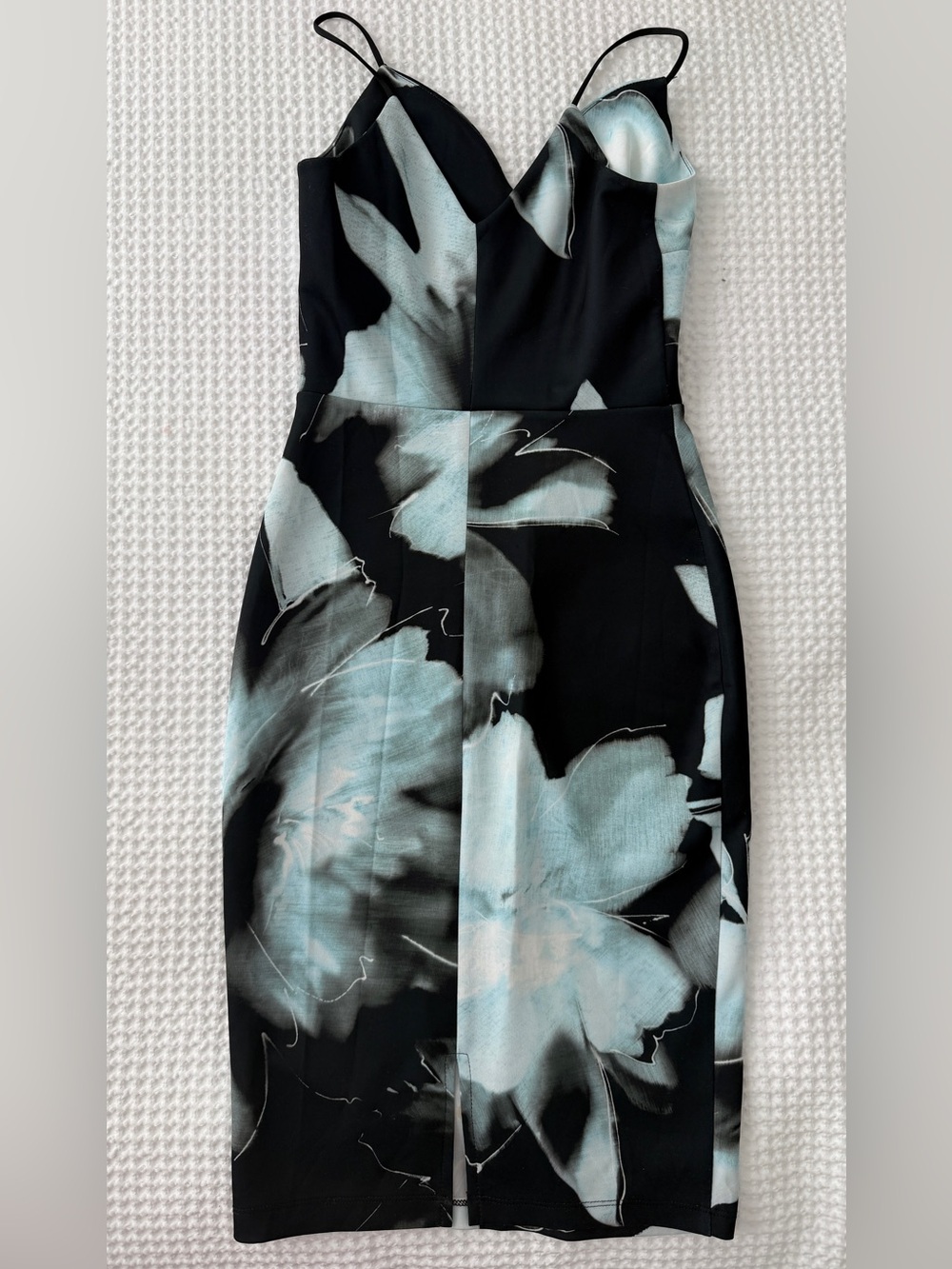 ASOS Floral Midi Scuba Dress Womens US 6 - Picture 4 of 4